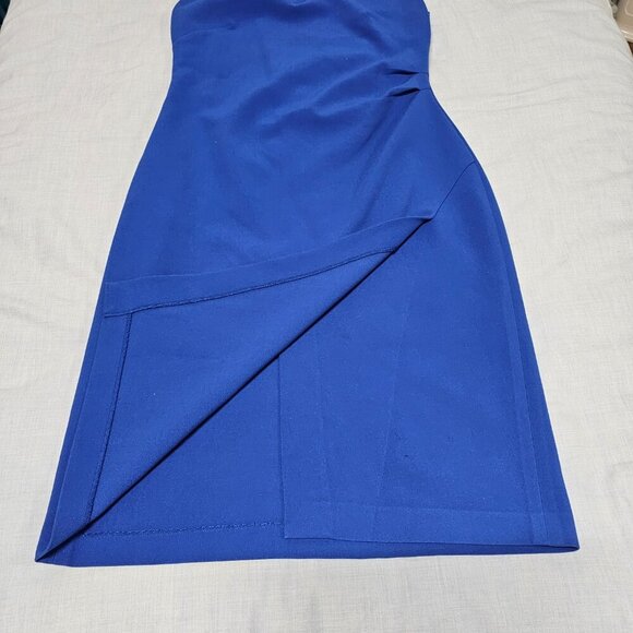 Diane Von Furstenberg Megan Sheath Dress Women Size 8 Blue Sleeveless Side Zip - Picture 14 of 16